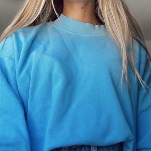 Target Blue long sleeve crop top